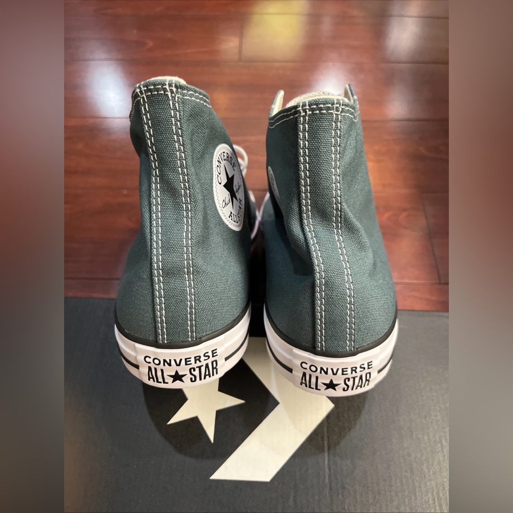 Mens 13 Converse CTAS Hi Top Canvas Shoe Sneaker True Nature Green New A10536F - Picture 5 of 16
